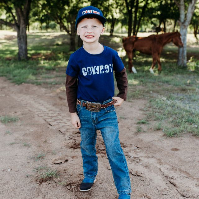 Cowboy Graphic Tee, 2T-5T (Sold pack of 8)