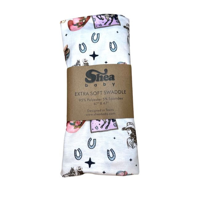 Vintage Cowgirl Swaddle (Sold pack of 2)