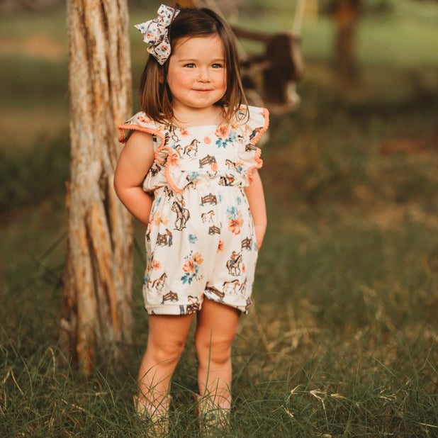 Ranch Hand Romper, Size 2T-5T (Sold pack of 8)