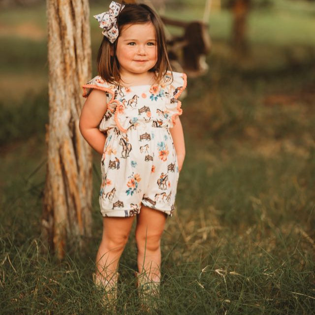 Ranch Hand Romper, Size 6-7T (Sold pack of 2)