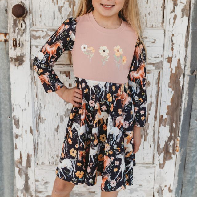 Horsing Around Graphic Dress, Size 0-5T (Pack of 7)