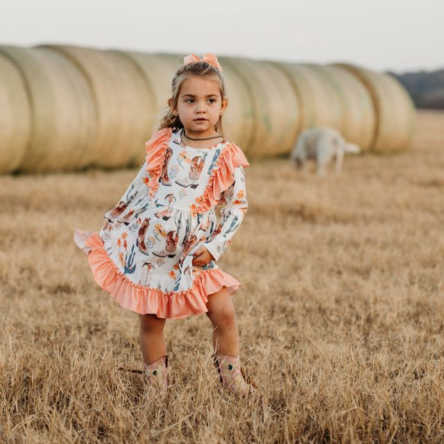 Cactus Ruffle Dress, Sizes 6-7 (Pack of 2)