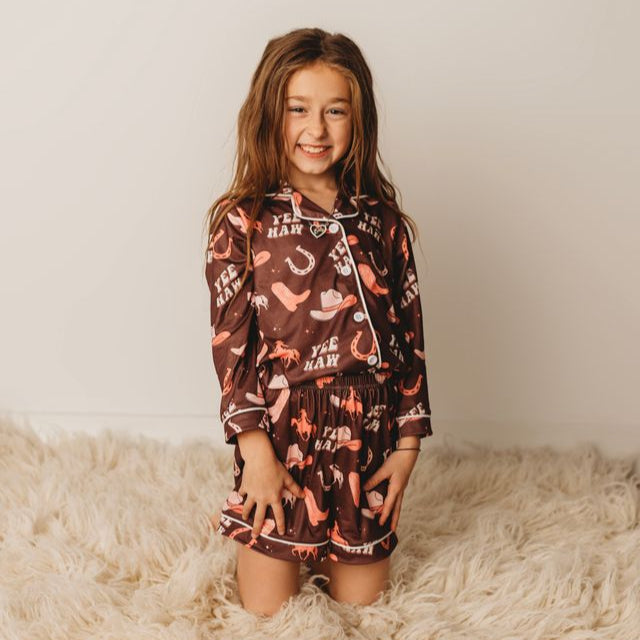 Yeehaw Cowgirl Girls PJ's, 0M-5T (Sold in pack of 6)