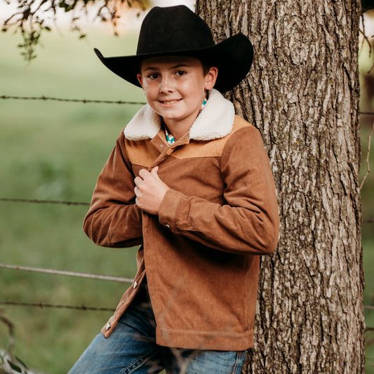 YOUTH Boys Brown Two Toned Jacket, Size 8-12 ( Sold pack of 3)