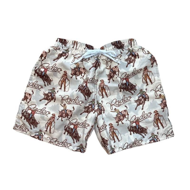 Rodeo Bull Rider Boys Swim Shorts, 6-7 (Sold pack of 2)