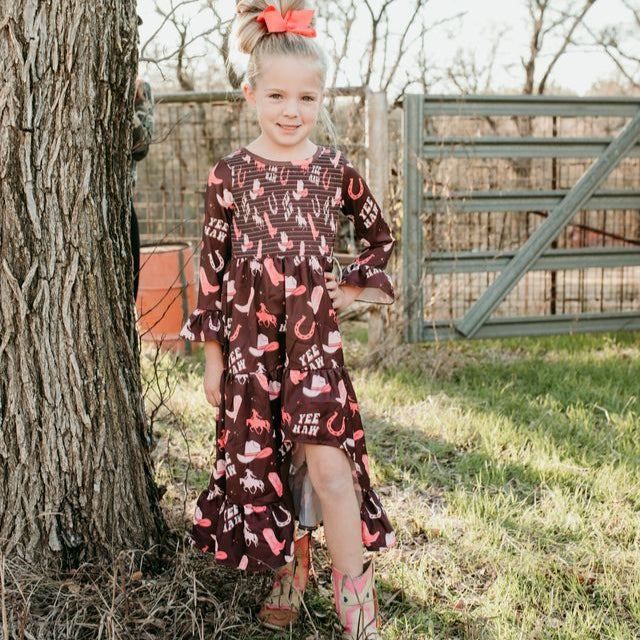 Yeehaw Cowgirl High Low Dress, Size 0-18M-5T (Pack of 6)