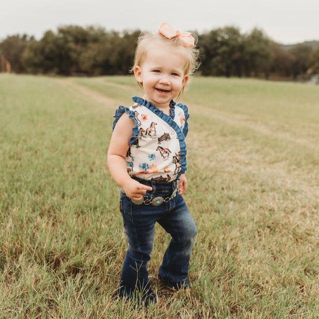 Ranch Hand Denim Onesie, Size 0-2T (Sold pack of 8)