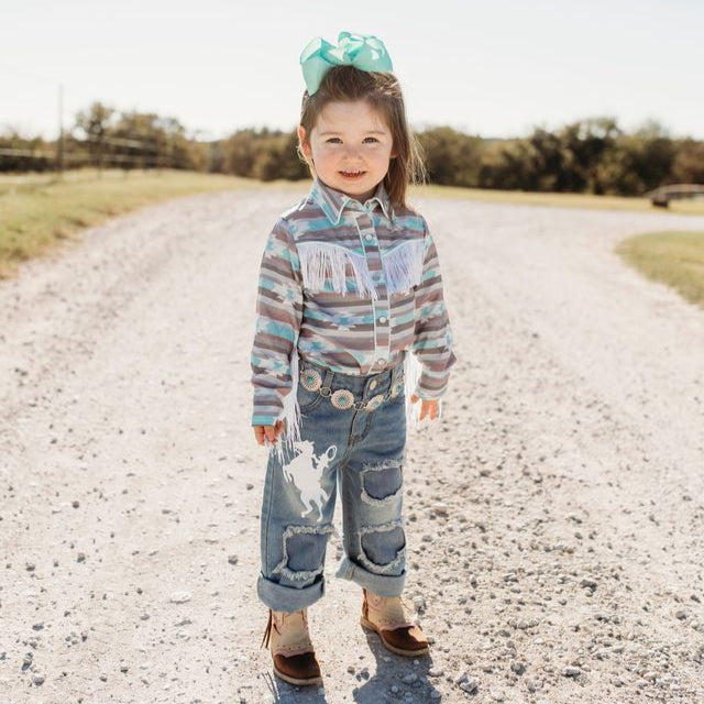 Raring Horse Denim Capris, Size 6-12M-5T (Sold in pack 6)