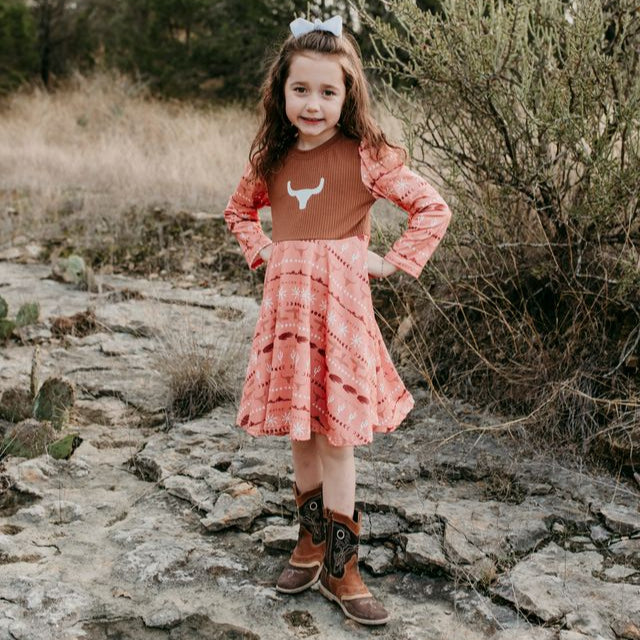 Desert Horizon Graphic Dress, Size 6-7T (Pack of 2)