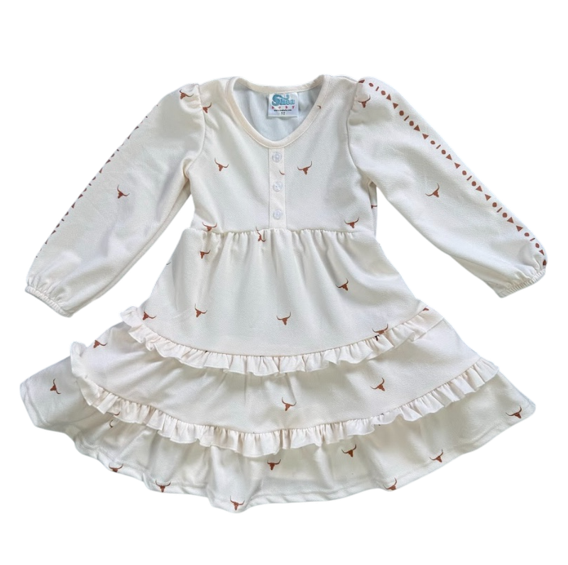 Desert Horizon Layered Dress, Size 6-7T (Sold pack of 2)