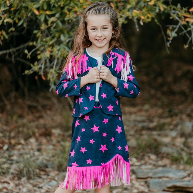 Star Suede Pink/Black Set, Size 6-7 (Sold pack of 2)