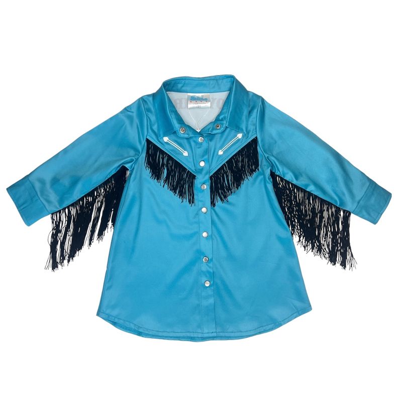YOUTH Teal Cowgirl Vintage LS Dress, 8-14 (Sold pack of 8)