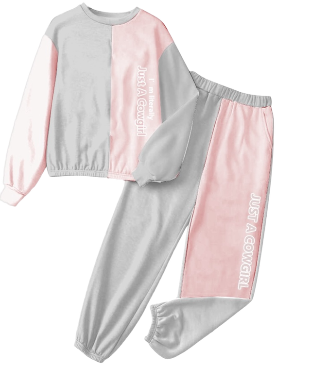 YOUTH I'm Literally Just A Cowgirl Sweats Set, 8-12 (Sold pack of 6)