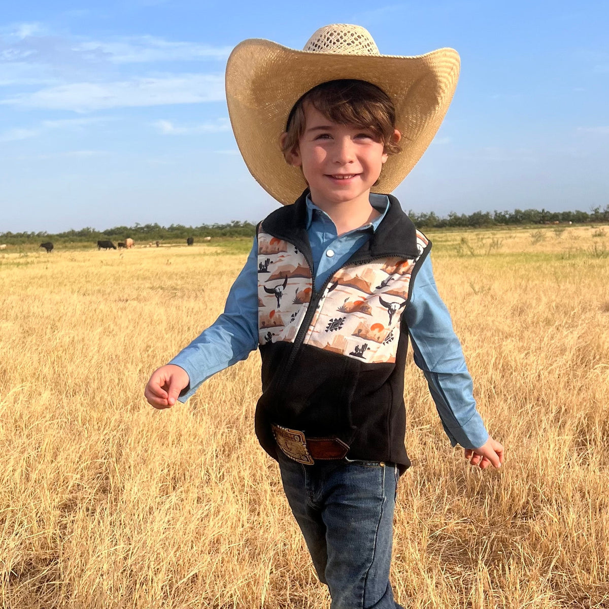 Desert Sky Fleece Vest, 6-12-5T (Sold pack of 6)