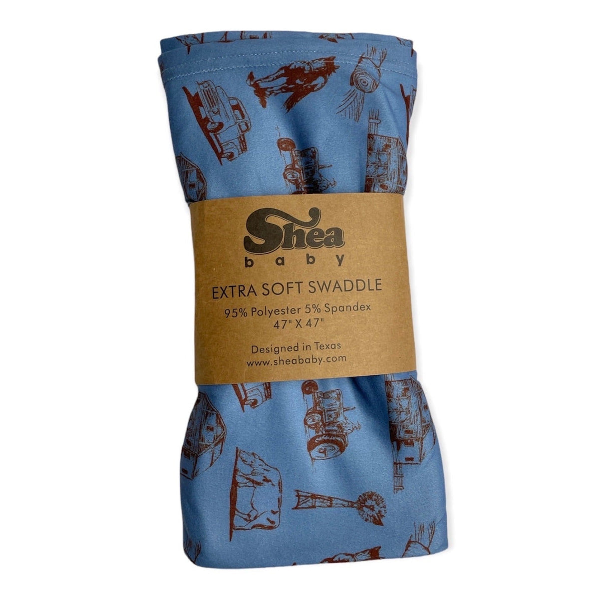 Blue Farmer Swaddle (WSP 50% Off, Sold pack of 4)