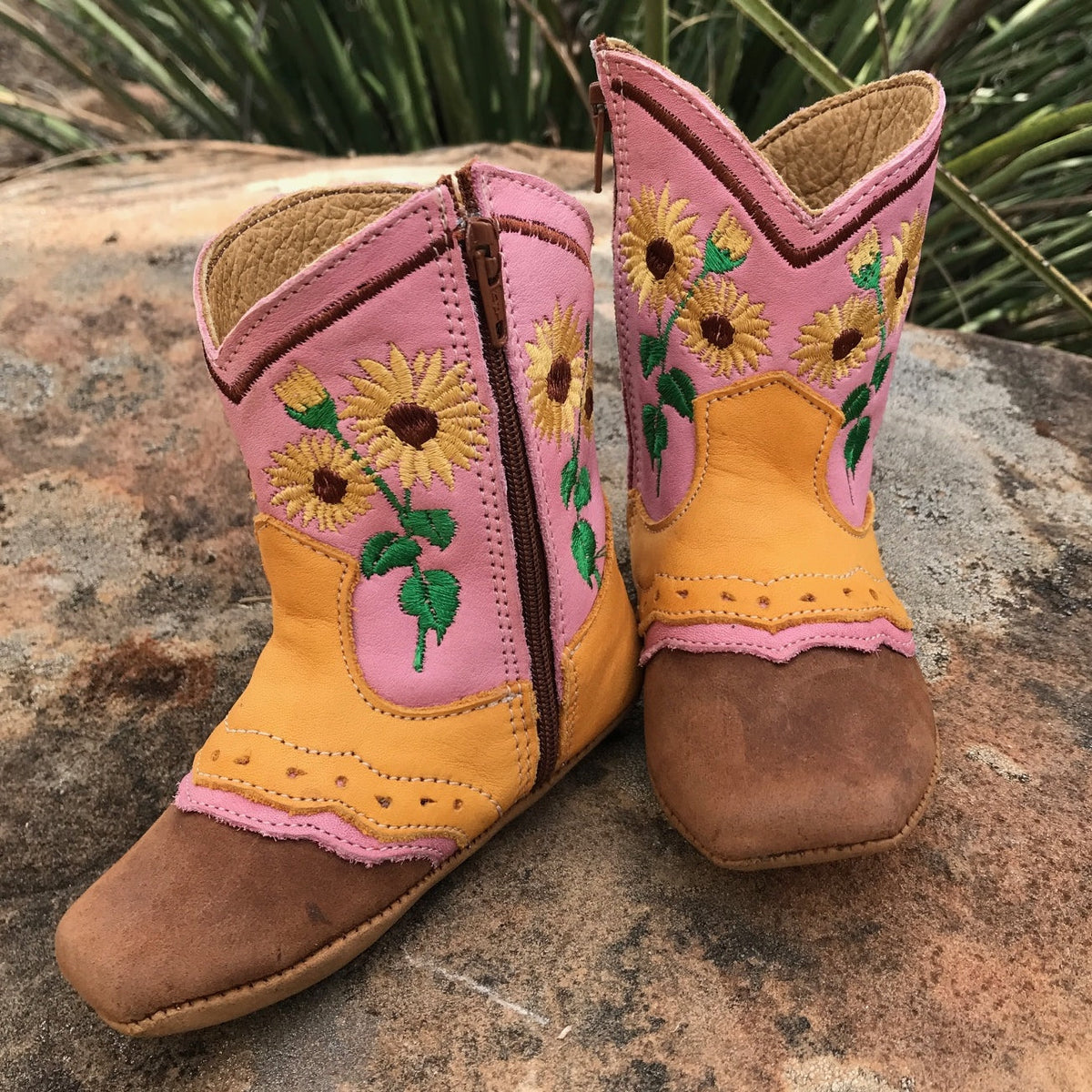 "Sophie" Sunflower Boots (Sold pack of 3)