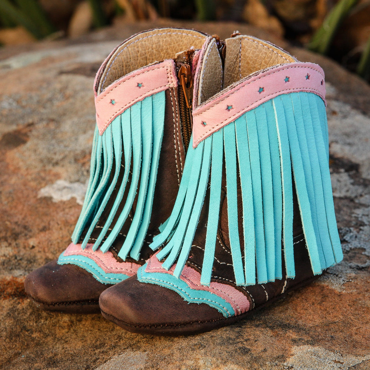 "Lyddie" Turquoise Boots (Sold in Pack 3)