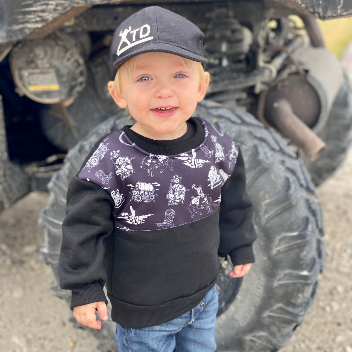 Black Outlaw Western Pullover, 6-12-5T (Sold pack of 6)