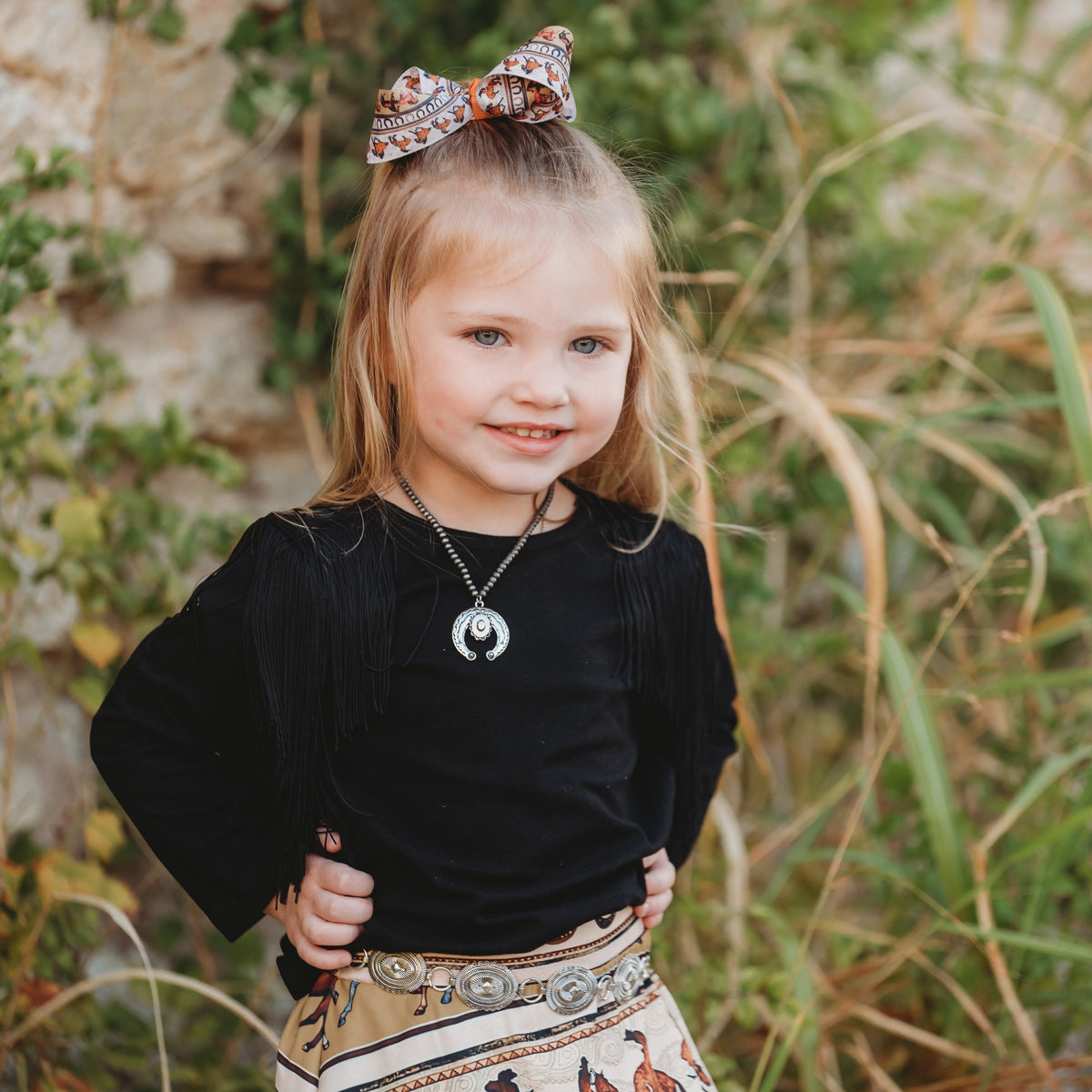 Black Solid w/t Fringe Onesie, 0-2T (Sold pack of 8)