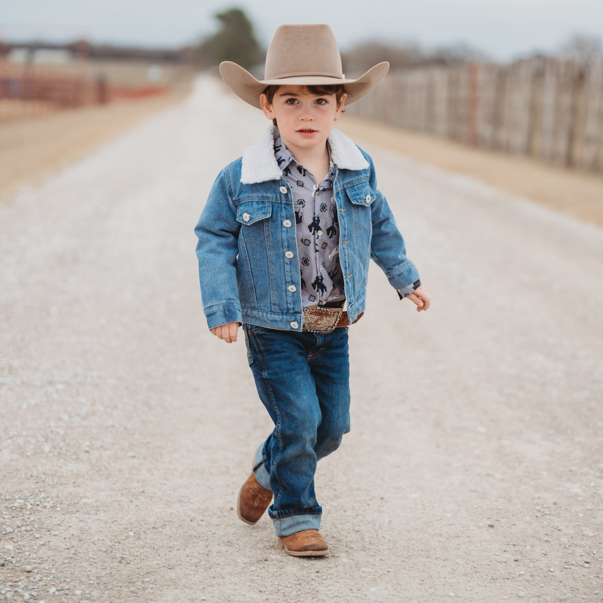 Denim Wool Jacket, 0M-5T (Sold pack of 6)