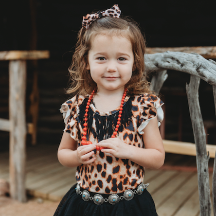 Leopard w/t Fringe Shirt, 3T-5T (WSP 50% Off, Sold pack of 9)