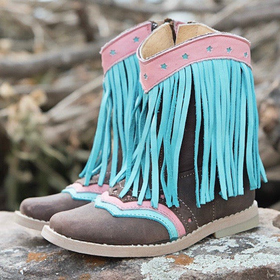 "Lyddie" Turquoise Toddler/Kid Boots (Sold in Pack)