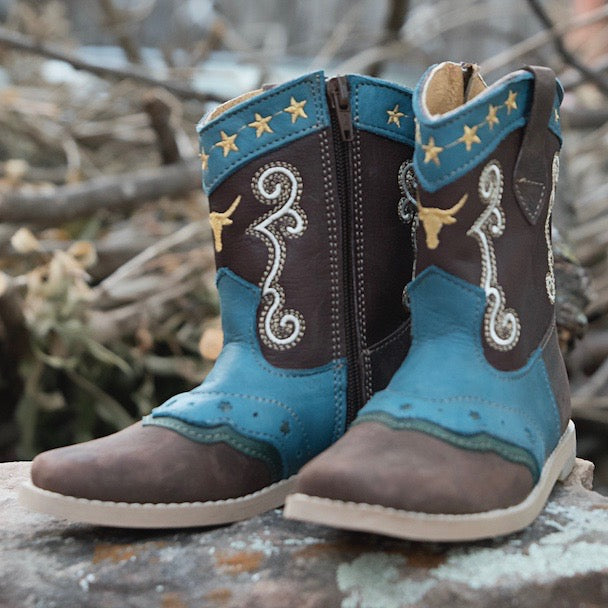 "Nash" Longhorn Toddler/Kid Boots (Sold in Pack)