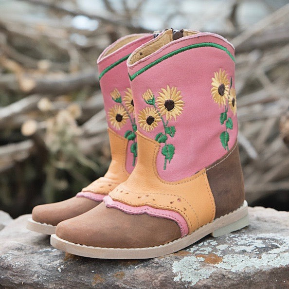 "Sophie" Sunflower Toddler/Kid Boots (Sold in Pack)