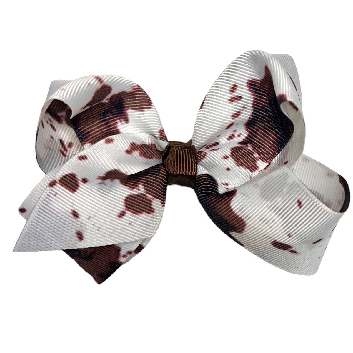 Brown Cowprint Bow (Sold pack of 6)